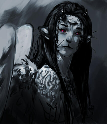 B&amp;W Render (Colored eyes optional)