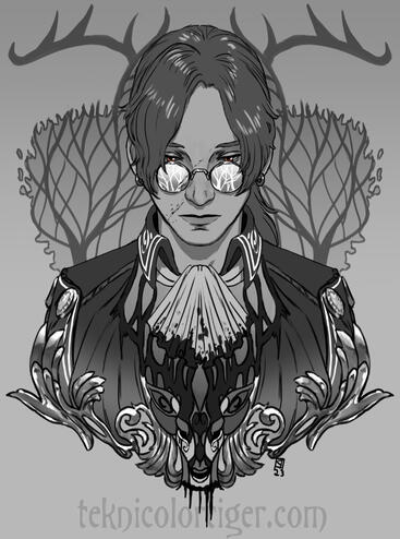 Embellished B&amp;W Lineart